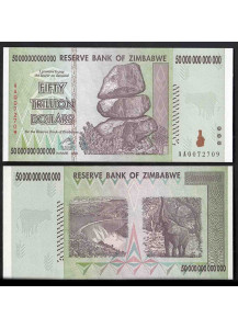Zimbabwe 50 Trilioni - 50.000.000.000.000 Dollars 2008 Chiremba Rocks Fds